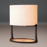 Inlet Table Lamp, Straw Marquetry